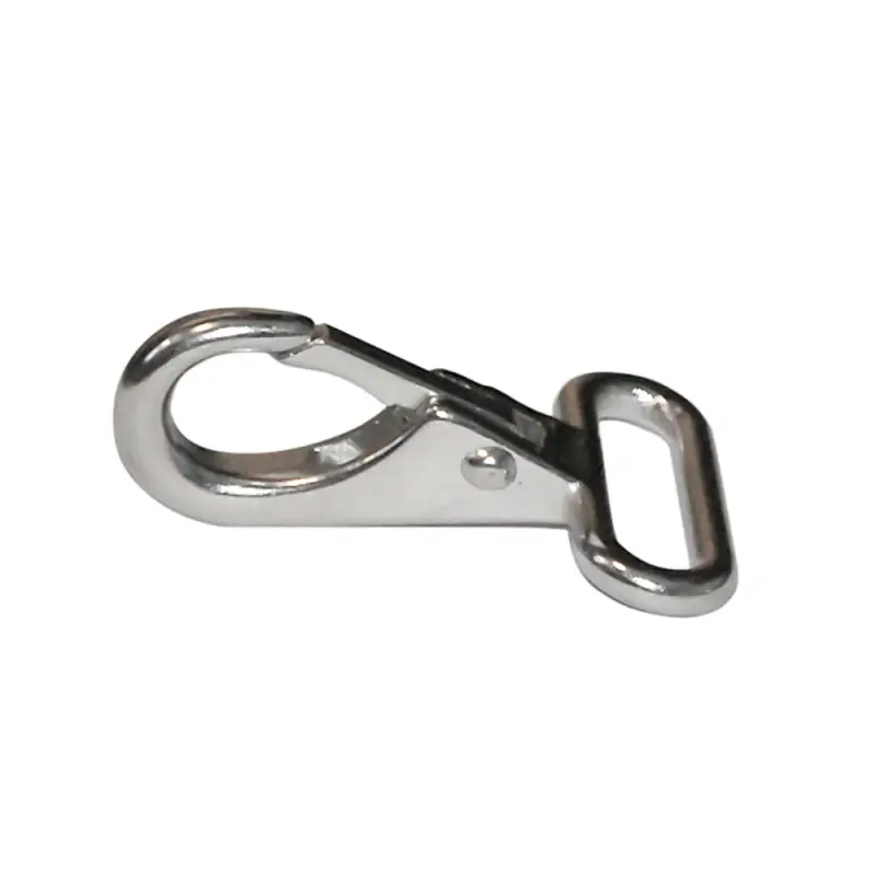 Moschettone Inox 316 con Occhio Piatto - Ideale per Tendere Capottine, Dimensioni A=50mm, B=6mm, C=25mm Reso Gratuito