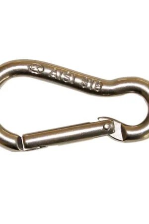 Moschettone Inox Kong Ø 10mm x 100mm - Alta Resistenza con Chiusura Key-Lock - Carico di Rottura 1200Kg Spedito Oggi