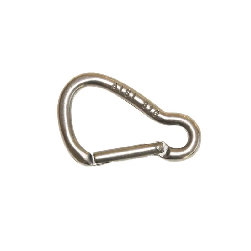 Moschettone Inox AISI 316 Ø 10 mm - Lunghezza 100 mm, Chiusura Key-Lock, Carico di Rottura 2200 Kg - Alta Qualità per Vela e Nautica Prezzo Ridotto