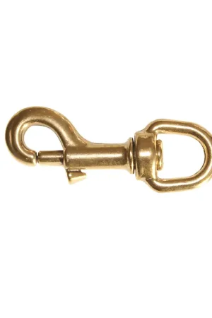 Spedito Oggi Moschettone in Ottone Lucido 90mm con Occhio Girevole - Modello Kong per Nautica e Vela