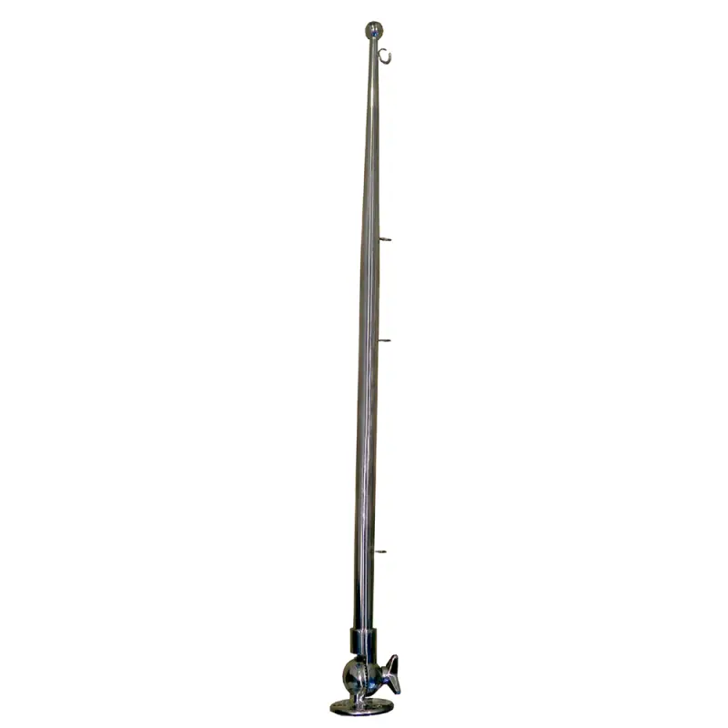 Promozione Asta Porta Bandiera Inox Abbattibile con Base Snodata - 66 cm in Acciaio Inox AISI 316 - Marine Town