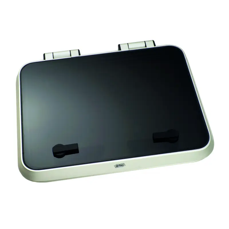 Passo Uomo GEBO Senza Flangia Interna - L.L. 560x560 mm in Lega Leggera Anodizzata con Sistema di Chiusura Sicura e Ventilazione Prezzo Basso