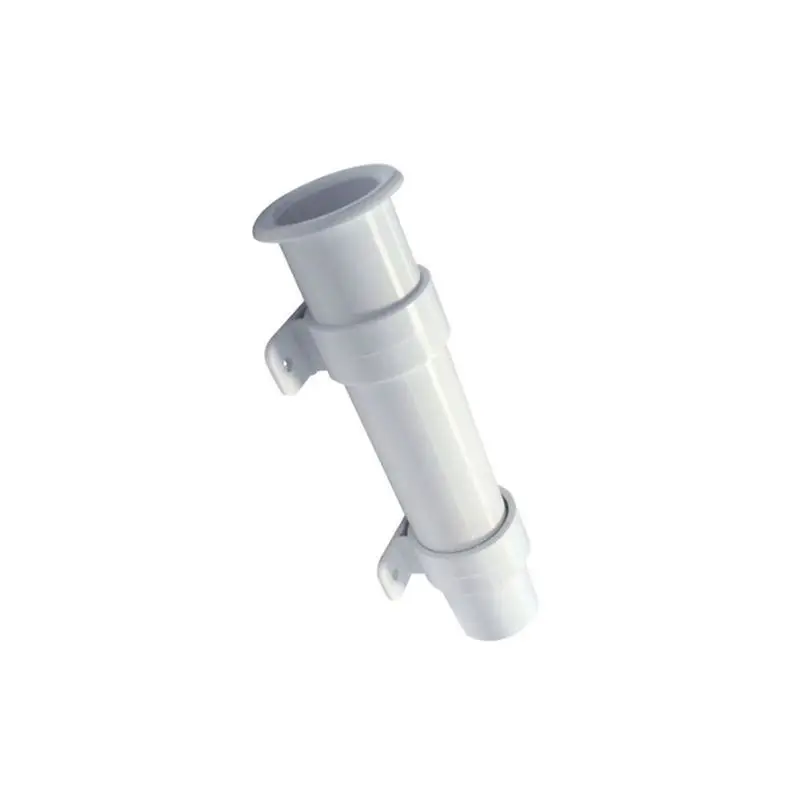 Quantità Limitata Portacanne in Nylon Bianco da Parete - Supporto Fisso per Barche e Nautica Ø 40mm, Lunghezza 225mm - Portacanna da Riposo in Plastica Fissa
