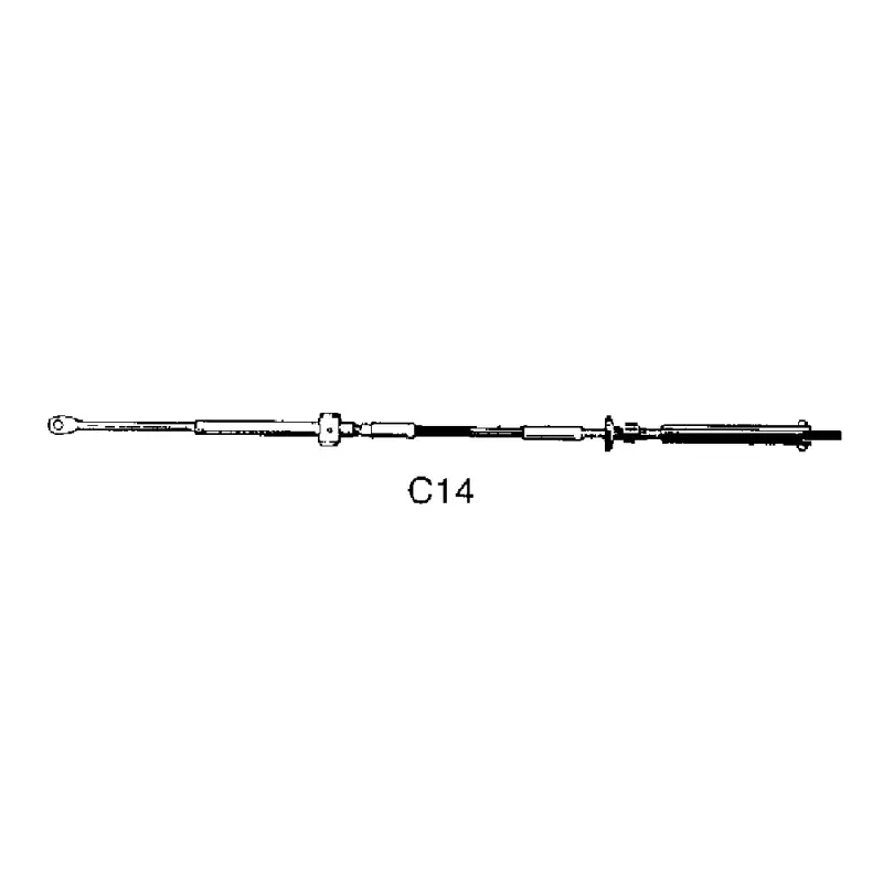 Promozione Cavo Telecomando Ultraflex C14 da 11' per Motori OMC (Dal 1979) - Corsa 75 mm, Ø 7 mm