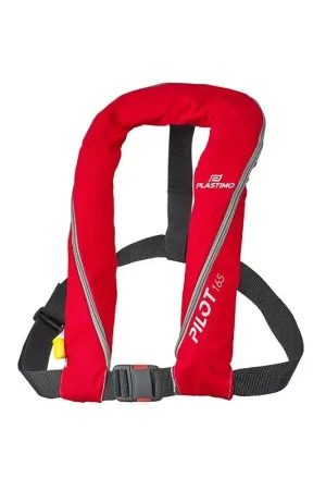 Occasione Imperdibile Giubbotto di salvataggio gonfiabile Pilot 165 N automatico rosso con cintura di sicurezza - Ergonomico per navigazione costiera e di altura, accessori inclusi.