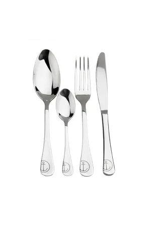 Compra Adesso Set Posate Anchor-Line in Acciaio Inox per 6 Persone - 24 Pezzi Lavabili in Lavastoviglie - Plastimo
