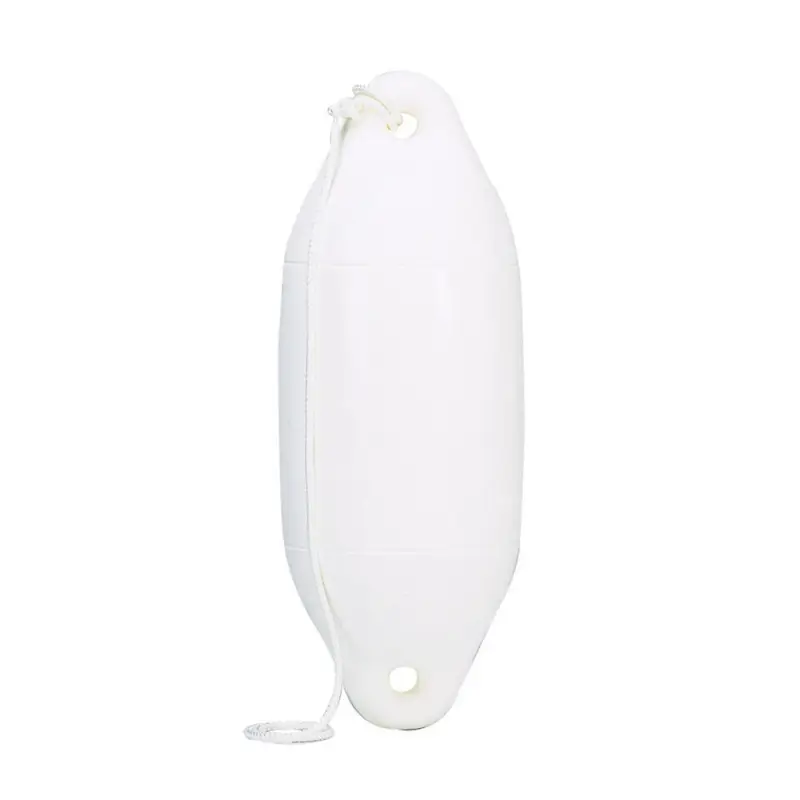 Offerta Lampo Parabordo Gonfiabile Bianco 80x20 cm in PVC Flessibile - Resistente ai Raggi UV e con Assorbimento Ottimale degli Urti, Cima Inclusa