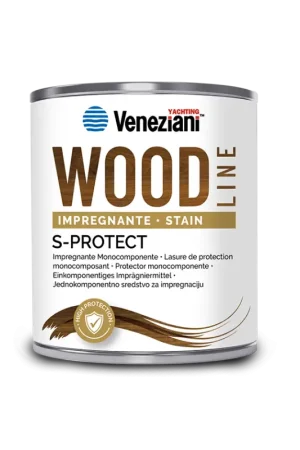 Consegna Rapida Impregnante per Legno Monocomponente Colore Teak - S-PROTECT TEAK 0,750 lt - Protezione Ottimale per Imbarcazioni e Legni Marinari