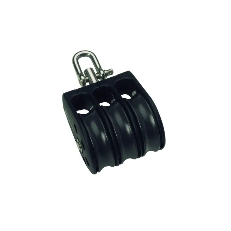 Soddisfatti O Rimborsati Bozzello Triplo Girevole Barton Marine Ø Cima Max 10 mm - Carico di Lavoro 400 kg, Carico di Rottura 800 kg, Dimensioni Puleggia 45 x 13 mm