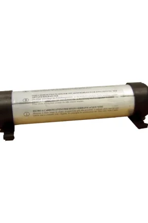 Economico Filtro a Carboni Attivi Matromarine per Sfiato Serbatoi Acque Nere - Alluminio e Nylon, Lunghezza 200mm, Portagomma Ø17 e Ø19