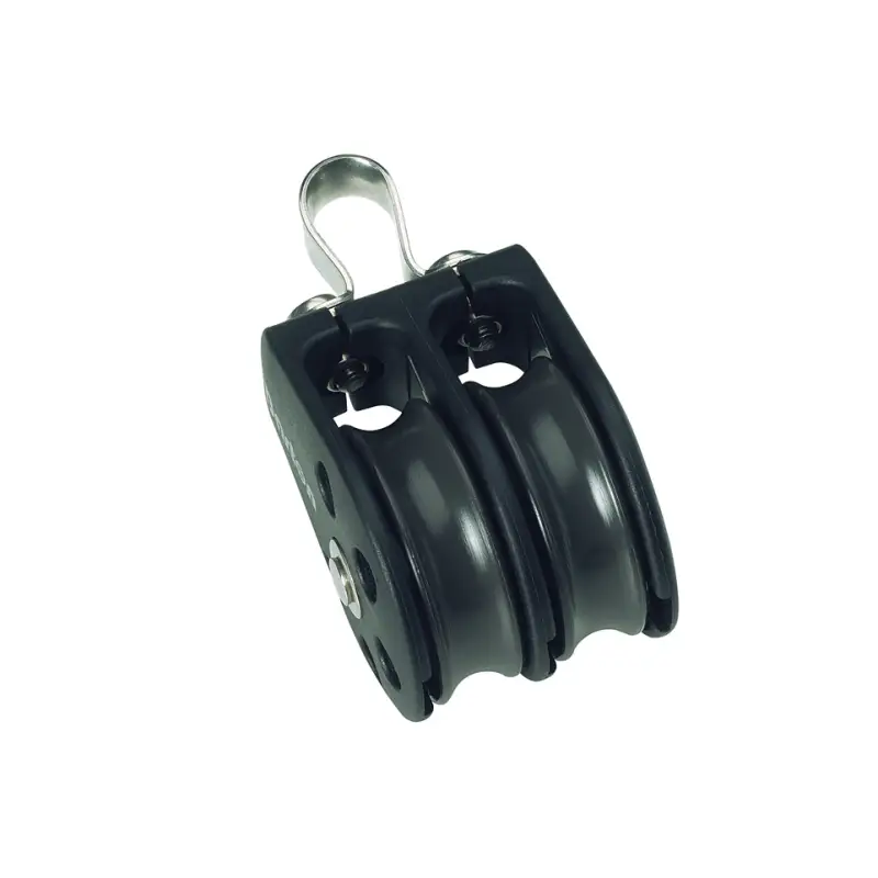 Bozzello Doppio Fisso Barton Marine Ø 10 mm - Serie 3, Max Carico 400 kg, Carico di Rottura 800 kg, Puleggia 45 x 13 mm, Lunghezza 80 mm Promozione