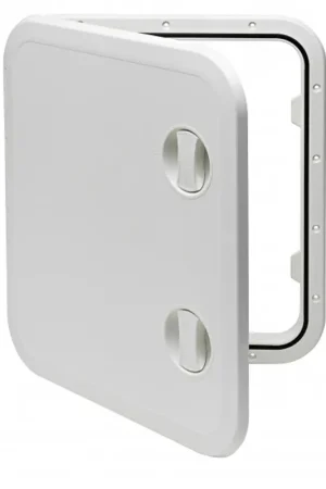Sportello Calpestabile Bianco 459 x 514 mm - Resistente a Raggi UV e Chimici con Cerniere Articolate e Scorrevoli Nuova Collezione
