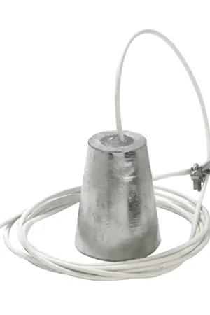 Anodo Sospeso in Zinco Completo di Cavo Inox Rivestito in PVC e Terminale per Collegamento Elettrico - Tecnoseal Must-Have