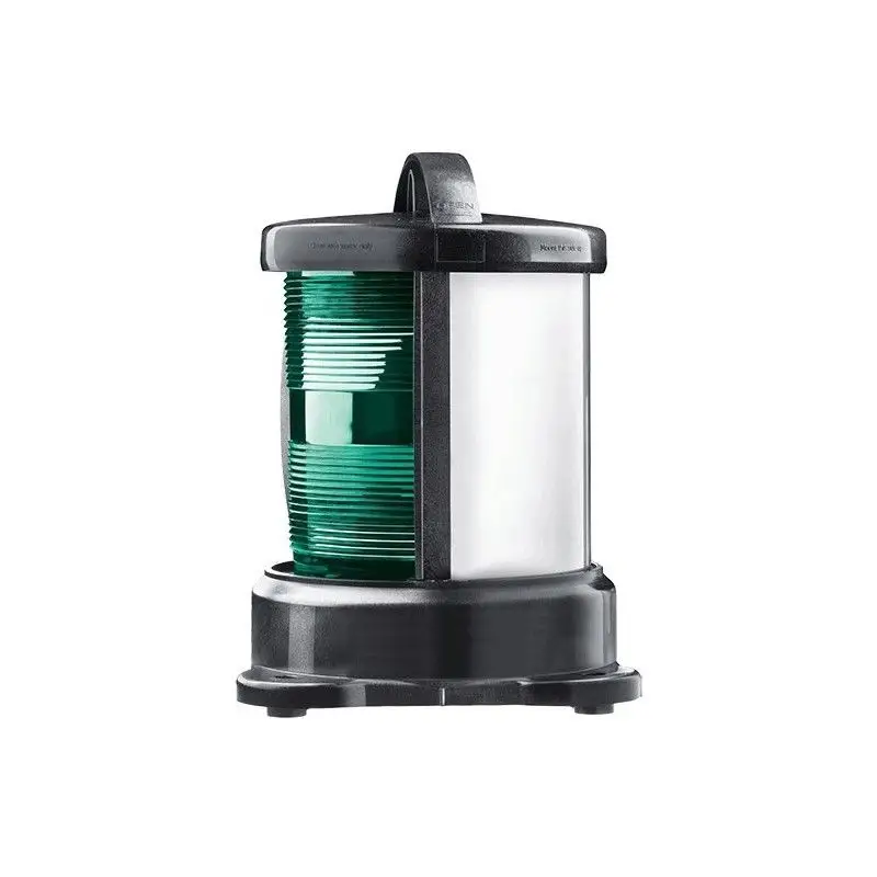 Miglior Prezzo Fanale di Via Verde Omologato R.I.Na. - Fanale Nero a Luce Verde per Imbarcazioni Commerciali Den Haan Rotterdam in Policarbonato