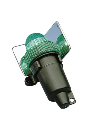 Fanale a Pila Verde 112,5° Lalizas per Imbarcazioni e Canoe Pneumatiche - Fanale di Segnalazione con Riflettore e Clip di Fissaggio, Funzionante con Pile Intercambiabili Tipo 'D' (Non Incluse) Prezzo Conveniente