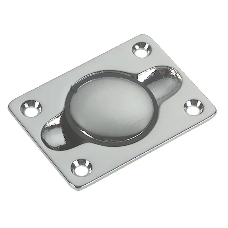 Prezzo Conveniente Alzapagliolo in Ottone Cromato con Guarnizione Antivibrante - Dimensioni 65x48 mm - Ideale per Vela e Nautica
