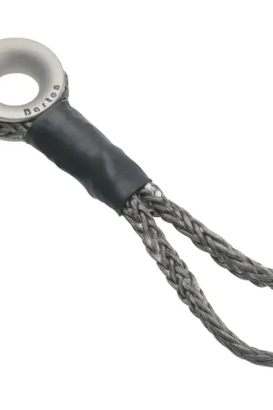 Anello di Rinvia Ø 28 mm con Cima in Dyneema - Anello in Alluminio Anodizzato Grigio - Alta Resistenza e Basso Attrito - Barton Marine Nuovo Arrivo