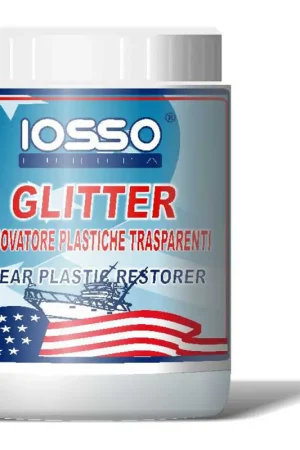 Iosso Products Glitter 250 ml - Lucidante per superfici plastiche e vetroresina, rimuove opacità e ossidazioni Occasione
