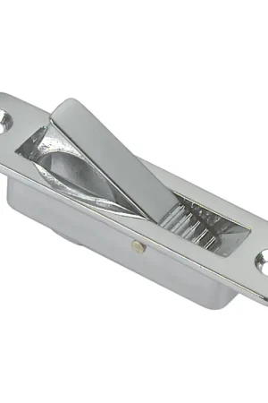 Alzapagliolo a ribalta in ottone cromato - Dimensione mm. 85x20 per barche e nautica Pagamento Sicuro