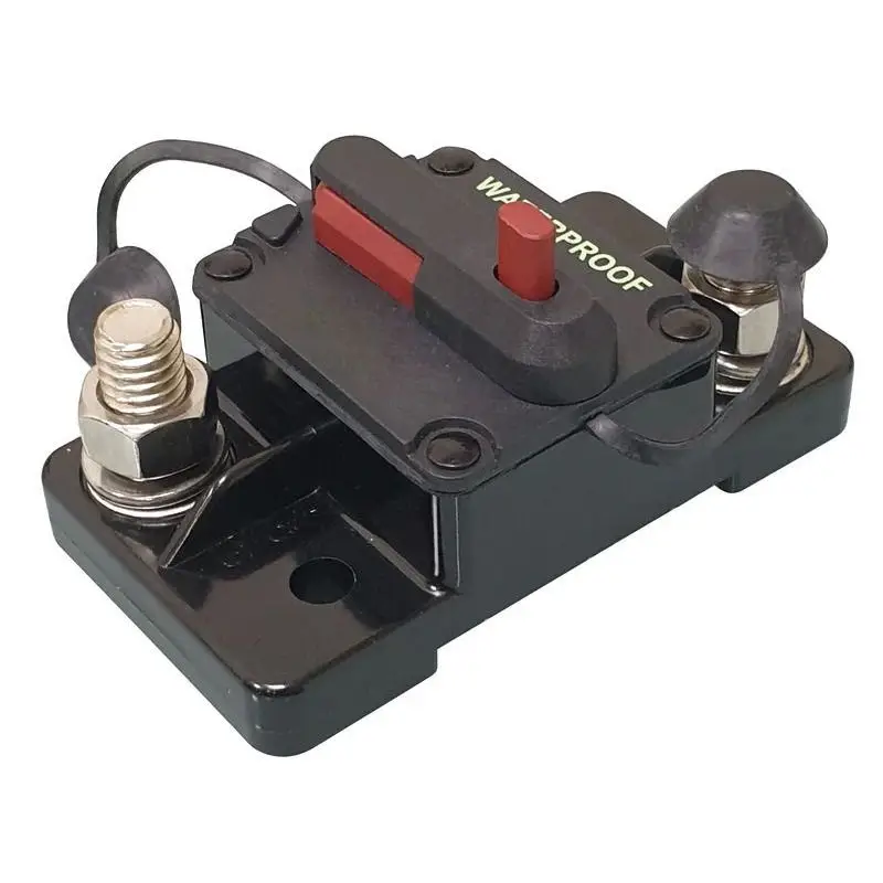 Interruttore Termico Stagno Riarmabile e Sganciabile 70 A per Nautica - Max 48V, Resistente a Temperature da -32° a +92°, con Terminali Elettrici 3/8 Super Prezzo
