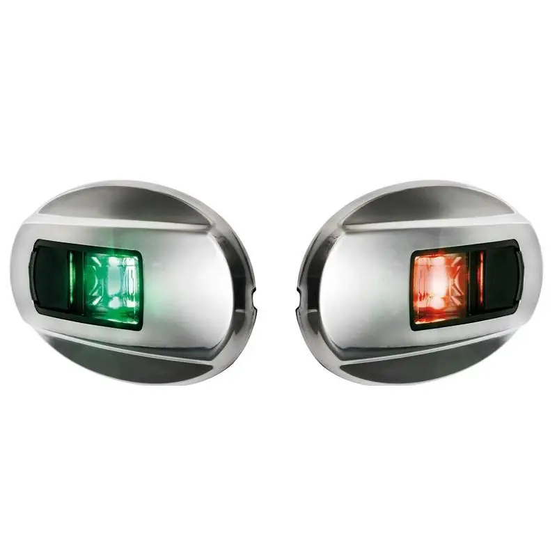 Luce di via NEMO sinistra e destra 112,5° montaggio ad incasso in policarbonato nero e acciaio inox AISI 316, approvata RINA per imbarcazioni fino a 20 m, visibilità 2NM. Novità