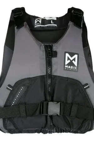 Aiuto al galleggiamento Wave con cerniera anteriore Magic Marine - Pratico e Regolabile per Derive - Colore Grigio in Nylon Promozione Esclusiva