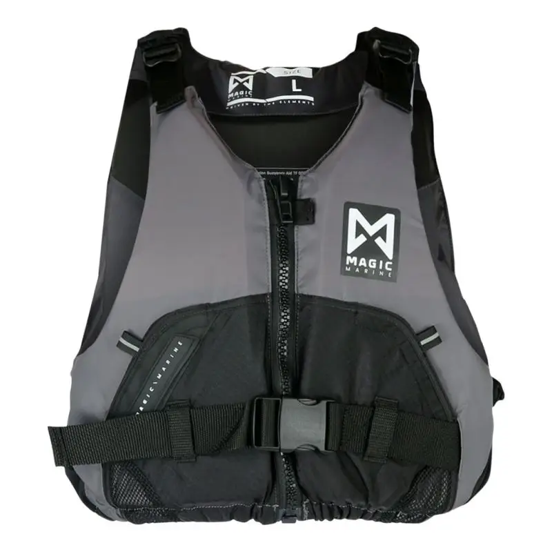 Aiuto al galleggiamento Wave con cerniera anteriore Magic Marine - Pratico e Regolabile per Derive - Colore Grigio in Nylon Promozione Esclusiva