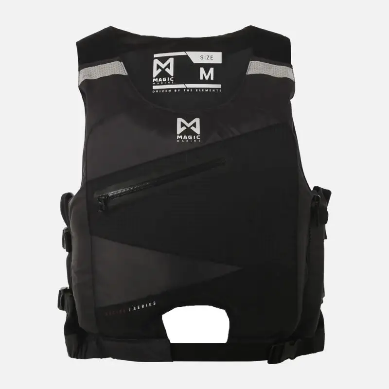 Ultima Occasione Aiuto al Galleggiamento Racing con Foro per Trapezio Magic Marine - Design Sportivo, Massima Durata, Cerniera Laterale e Regolazioni sulla Vita, Colore Nero