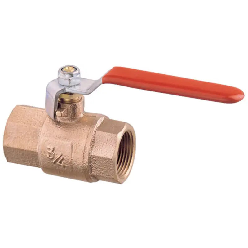 Valvola a Sfera in Bronzo 1/4" con Leva in Acciaio Zincato - Maniglia Termoisolata e Passaggio Totale - Filettatura Femmina/Femmina Ordina Subito