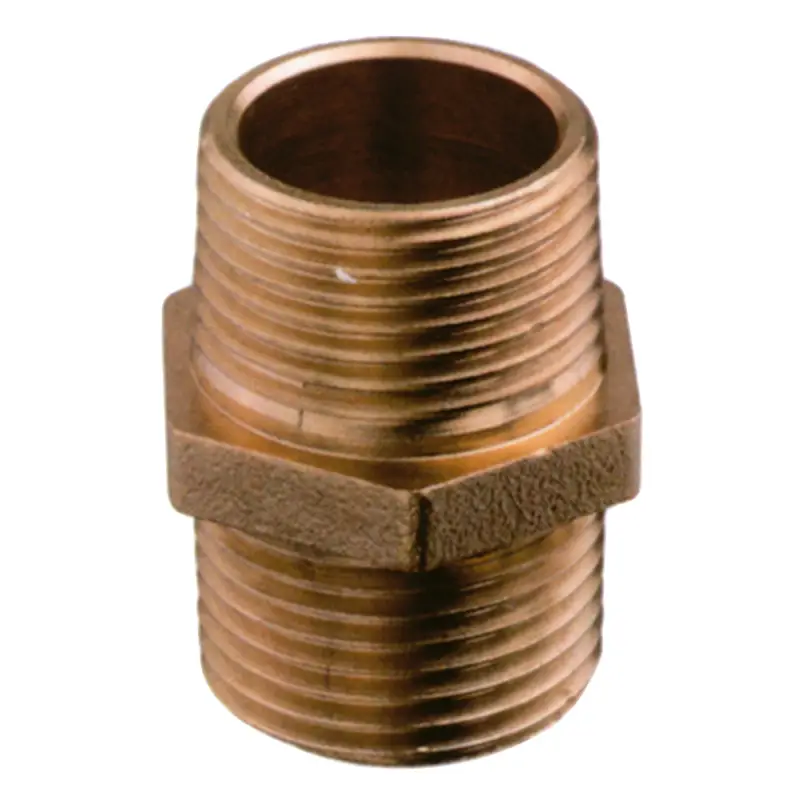 Nipless Doppio in Bronzo 1/4" - Rubinetteria Nautica Guidi M-M 1/4" - Qualità e Affidabilità per le Tue Necessità Nautiche Nuova Collezione