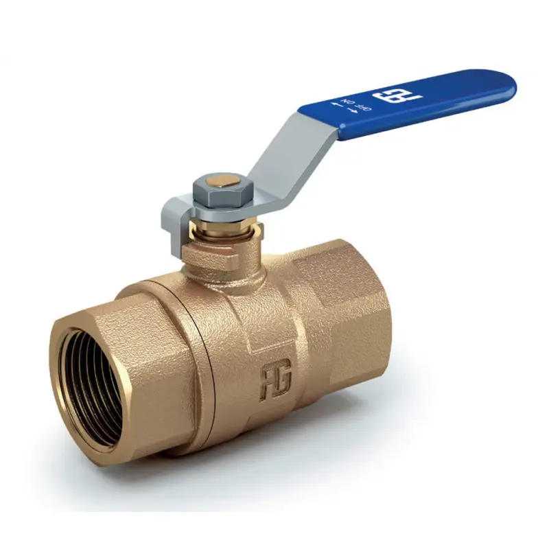 Valvola a Sfera in Bronzo 2" - Alta Qualità, Leva in Acciaio Inox, Omologata RINA, Passaggio Totale, Filettatura F/F Subito Disponibile