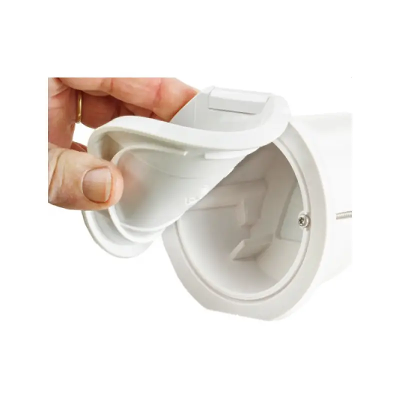 Offerta Contenitore per Miscelatore Tondo con Coperchio Flessibile - Nicchia Bianca Tonda in Plastico Resistente UV e Temperature Variabili