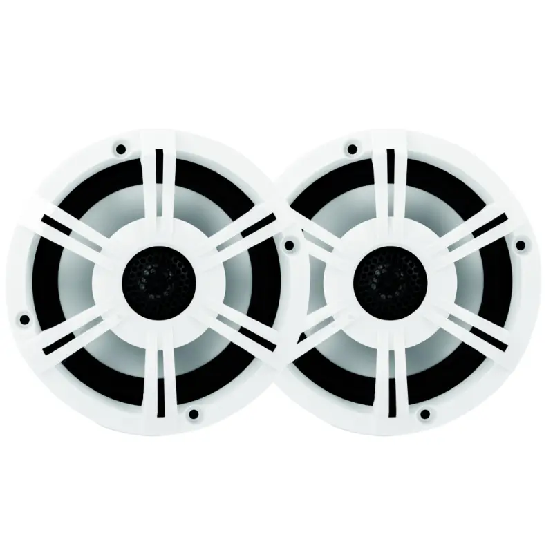Coppia di Casse Bluetooth Impermeabili Bianche Anti UV per Barche - Altoparlanti 12V 80W con Portata Bluetooth di 8m Professionale