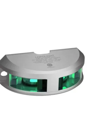 Di Tendenza Fanale Verticale Verde Lopolight 2 MN 180° - Luci di Navigazione Impermeabili e Resistenti per Imbarcazioni Fino a 50m - Potenza 2,3 Watt - Visibilità Fino a 2 Miglia Nautiche - Durata 50.000 Ore