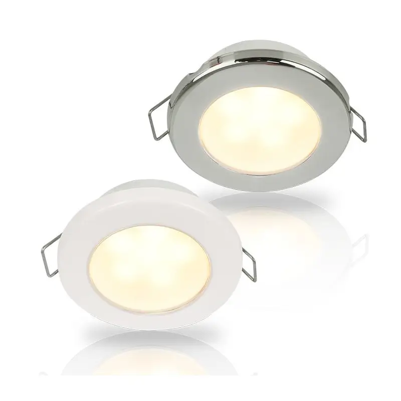 Popolare Euroled 75 - Faretto LED Inox Luce Calda 12V con Clip Stagna IP67 - 190 Lumen - Resistente UV e Corrosione