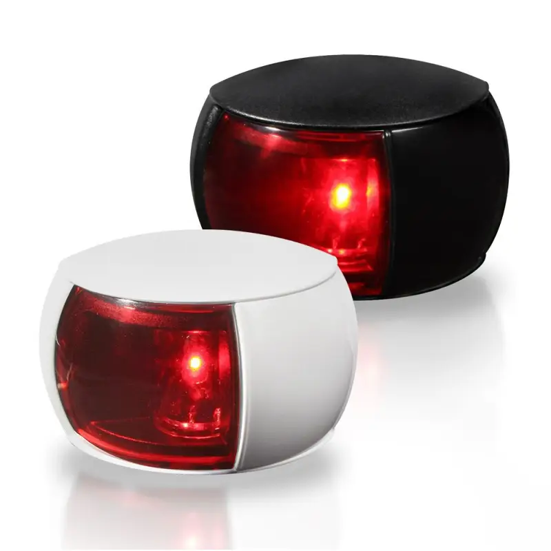 Fanale di Navigazione LED Nero Sinistro/Rosso - Hella Marine, Impermeabile IP67, 9-33V, Basso Consumo, Certificato R.I.Na. e CE, Distanza Visibile 2 NM - Rif. 2LT 980 520-081 Novità