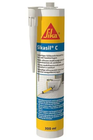 Silicone Sigillante Sikasil C Grigio 300ml - Sigillante Neutro Impermeabile ed Elastico per Nautica e Costruzioni, Resistente ai Raggi UV e Flessibile Quantità Limitata