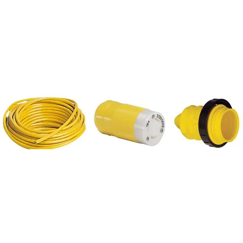Professionale Cavo 3x4 con spina 16A 15 m Sea Water Resistant premontato con spine Marinco per nautica e barche - Osculati
