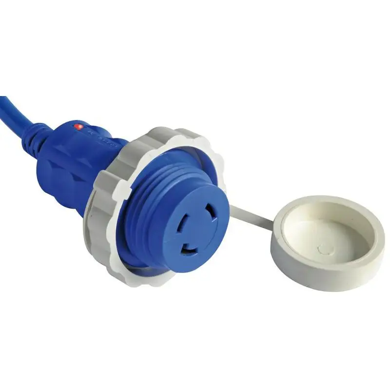 Consegna Rapida Spina Stagna con Cavo Costampato 10 m Blu 24 A 3x4 per Vela e Nautica - Prestazioni Affidabili e Resistente all'Acqua
