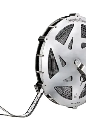 Avvolginastro in acciaio inox ad alta resistenza 60Mt per nautica - Multifunzionale per ancoraggio, ormeggio e emergenze con piastra di fissaggio per installazione su candelieri o pulpiti Promozione Esclusiva