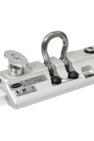 Ronstan Series 22 Safety Rail Car con Plunger Stop in Alluminio - Sistema di Sicurezza Certificato EN795:2012 per Nautica e Vela Promozione Esclusiva
