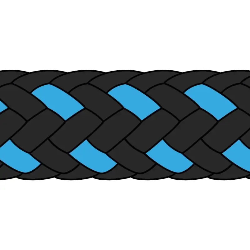 Reso Gratuito Doppia treccia Powertech78 in Dyneema SK78 e Technora Ø18mm Azzurro