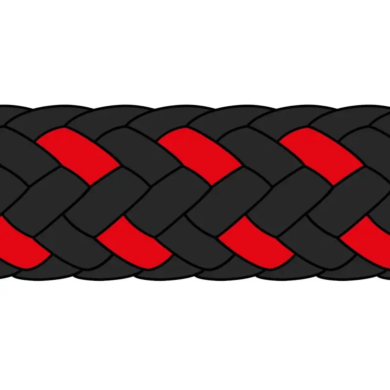 Vendita Finale Bobina 100 metri Doppia treccia Powertech78 in Dyneema SK78 e Technora Ø8mm Rosso