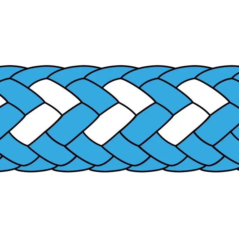 Doppia treccia Powergrip 78 in Novabraid 78 e Poliestere + Cordura Ø6mm Azzurro Pagamento Sicuro