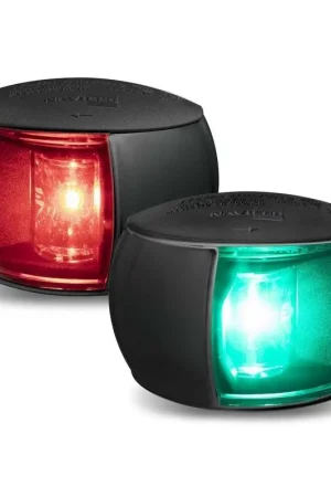 Quantità Limitata FANALE NERO LENTE TRASPARENTE VERDE Hella Marine - Fanali di via per imbarcazioni fino a 50 metri, IP67, consumo ultra basso, precablati, 2 NM visibili, certificati R.I.Na., CE, IMO-COLREG, USCG, ABYC.