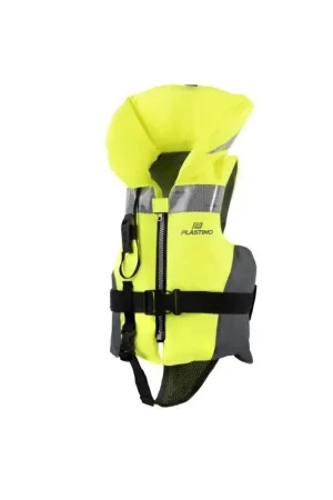 Affare Giubbotto di Salvataggio per Bambini 30-40 kg - Giallo - Collo Avvolgente, Fasce Retroriflettenti e Fischietto - Certificato CE EN ISO12402-4