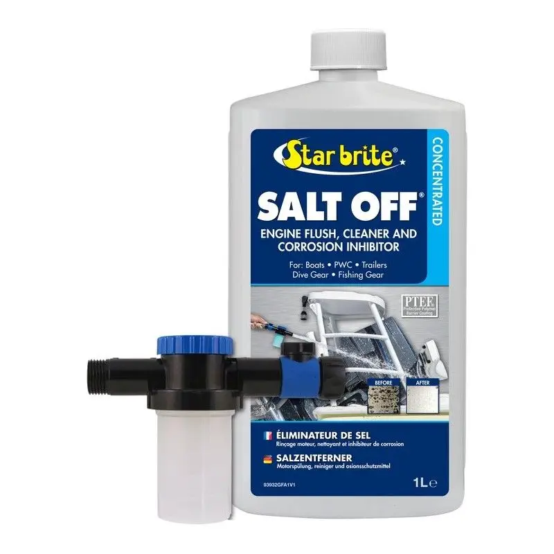Starbrite Salt Off Protector 1L - Protettivo Concentrato Anti Sale per Superfici Marine e Motori Fuoribordo/Entrobordo, Protegge dai Danni UV Offerta Speciale