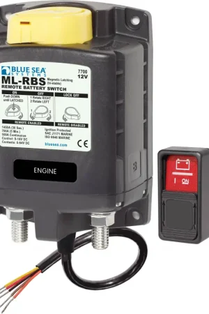 Offerta Limitata Solenoide Autorilascio ML 24V Blue Sea - Alta Affidabilità, Funzionamento Bistabile, Potenza Fino a 1450A, Completamente Stagno, Anti-Deflagrante per Nautica e Vela