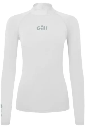 Maglia Zenzero anti UV Gill Marine - donna - Protezione UV 50+, Tessuto elasticizzato, collo alto, inserti in silicone, colore bianco Acquista Ora