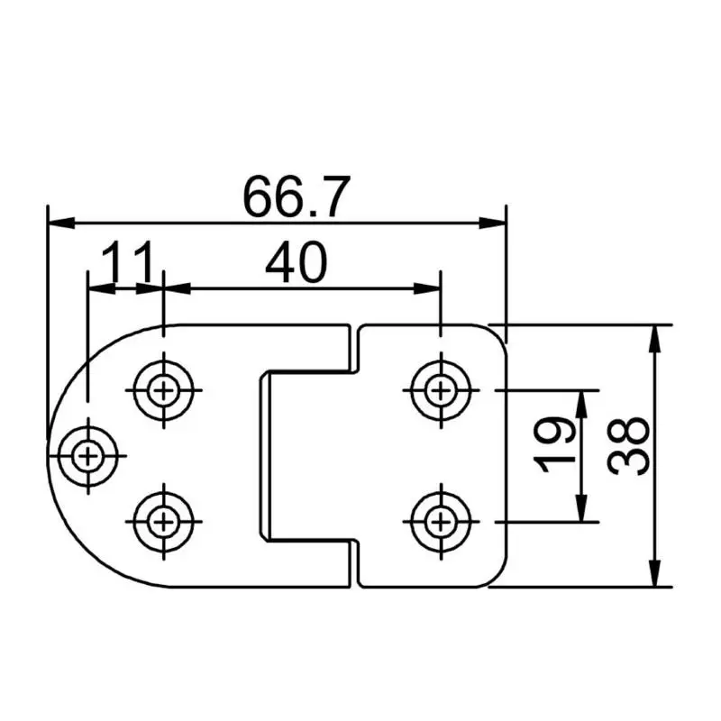Subito Disponibile Cerniera autoreggente Osculati 67x38 mm in acciaio inox AISi 316 - coppia torcente 30 kg·cm garantita 20.000 cicli